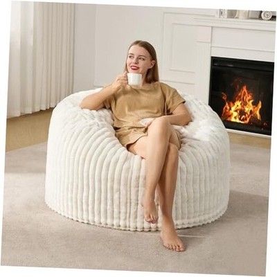 3ft Bean Bag Chairs for Adults Large Beanbag Chair 3FT - 36  x 36  x 22  White