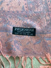 Pink pashmina, 73" x 28", shawl, scarf