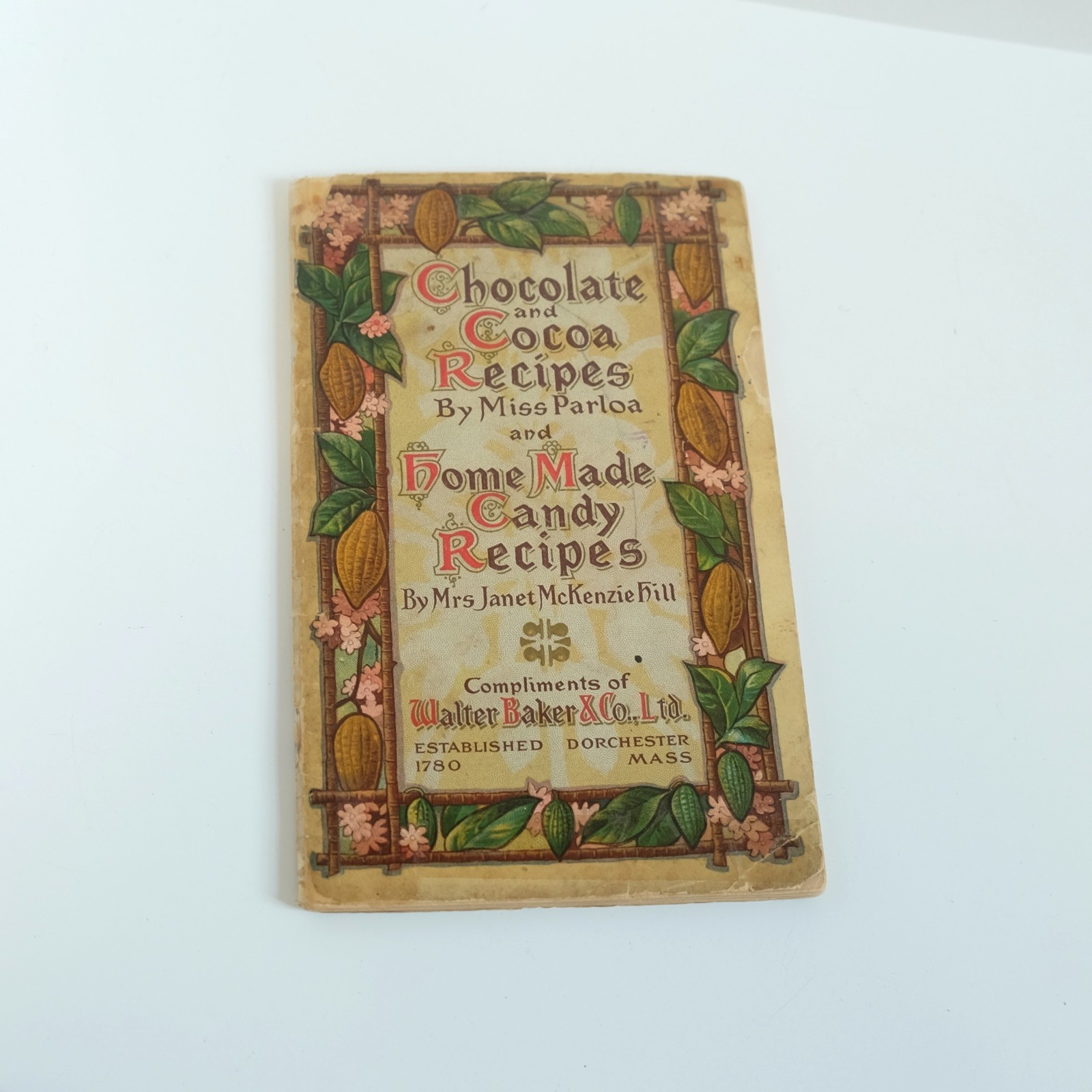 Chocolate and Cocoa Recipes Miss Parloa Home Made Candy 1909 Embossed Booklet