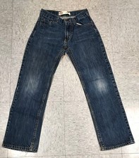 Authentic Levi's 505 Straight Jeans Youth / Boy's 12 Reg - 24x26 Blue Denim