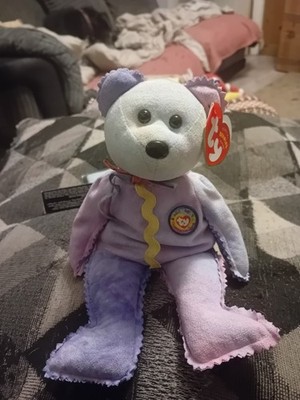 Ty Beanie Babys Snips The Bear, kleines Plüschtier, neu mit Etikett, selten 