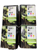 Lot of 4 NEW Genuine HP 564XL Black Cyan Magenta Yellow Exp 2025