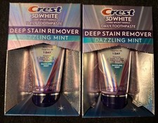 Crest 3D White Deep Stain Remover Toothpaste, Dazzling Mint, 2.1 oz  Lot of 2 
