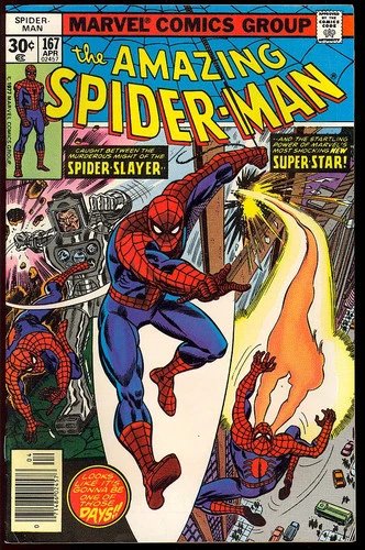 Amazing Spider-Man #167 Very Nice Bronze Age Superhero Marvel Comic 1977 FN-VF