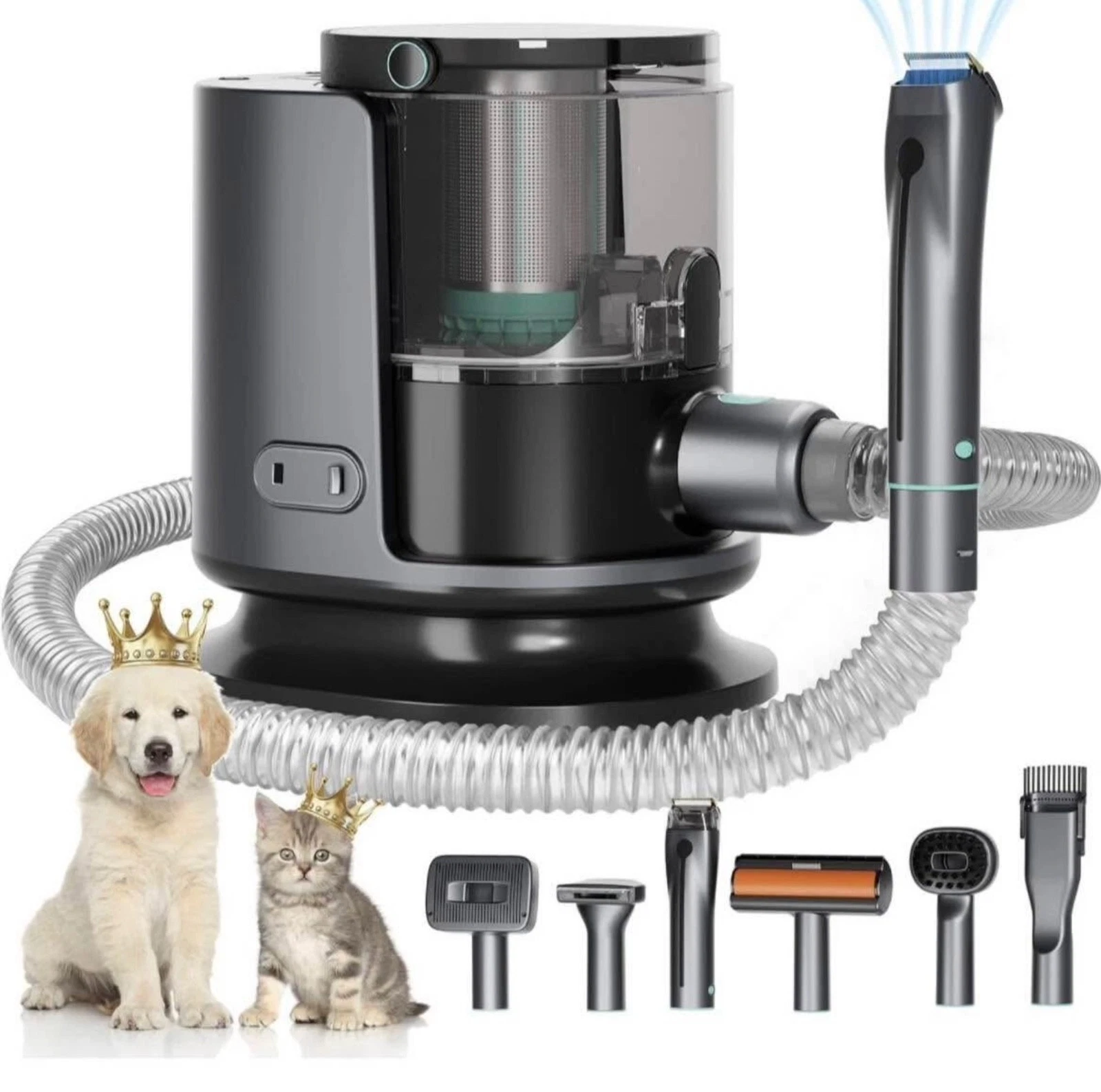 BXYY Dog Grooming Kit & Vacuum Suction 99.99% Pet Hair Dog Clippers G20 (B53)