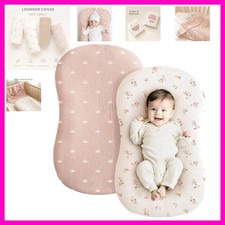 Muslin Baby Lounger Cover 2 Pack, 100 Cotton Newborn Lounger Cover, Soft and...