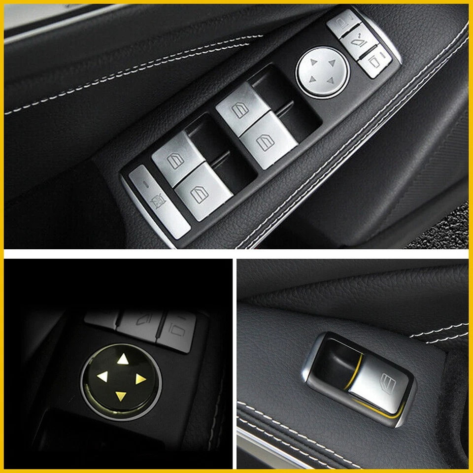 Interior Armrest Window Switch Button Cover Trim Kits For Mercedes-Benz C-class - Изображение 2 из 4