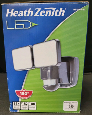 Heath Zenith HZ-5846-BZ, LED Motion Lite Security Light, Bronze Plastic