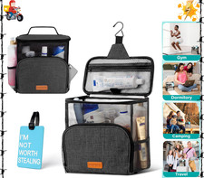 Hanging Toiletry Bag, Shower Caddy Tote Bag Updated Version, Full Size Bottle...