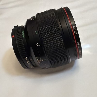 Canon FD 85mm f/1.2 L manual focus lens. See Description. Needs To Be Serviced.