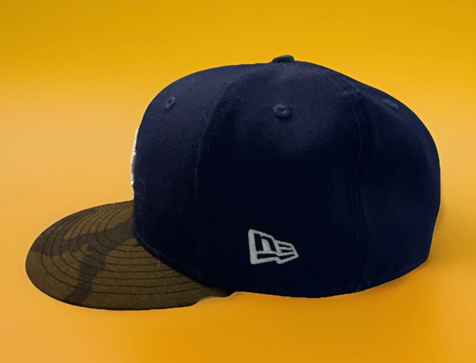 New Era Fitted Los Angeles Dodgers Royal Blue Military Camo Fitted 7-1/8 Hat. - Image 4 of 4