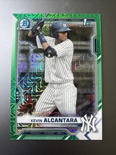Kevin Alcantara 2021 1st Bowman Chrome Mega Green Refractor /99 Mojo BCP-97