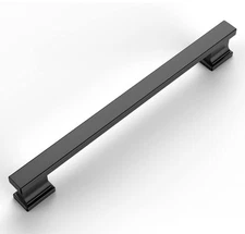 Amerdeco 6 Pack Matte Black Cabinet Pulls 7 Inch Hole Centers Cabinet Handles