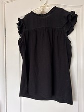 FatFace Women's Black, Short Sleeve Top Blouse, Fat Face Size 12