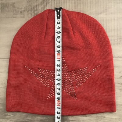 BAPE Red Swarovski BAPESTA logo knit cap beanie star A Bathing Ape