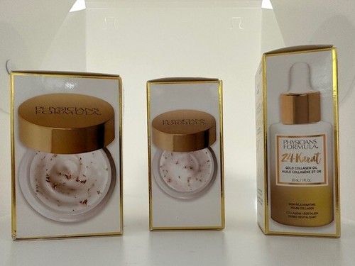3x Physicians Formula 24-Karat Gold Eye Cream, Oil Huile, Moisturizer Hydratant - Picture 2 of 6