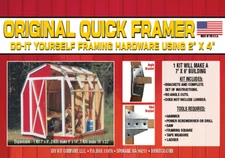 Storage Shed DIY Quick Frame Shed Kit Expandable. No Angled Cuts Made in the USA