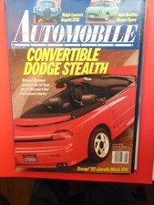 AUTOMOBILE Magazine August 1991 Convertible Dodge Stealth