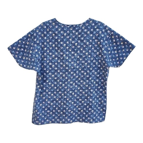 Crest Medical Nursing Scrub Top Womens Tag Size M Blue Pullover Short Sleeve - Picture 2 of 9