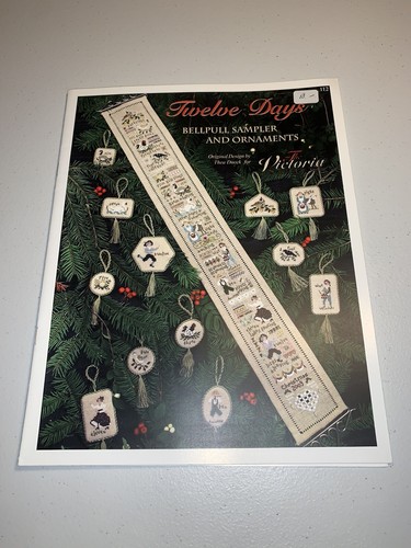 The Victoria Sampler TWELVE DAYS Leaflet Pattern Free Shipping