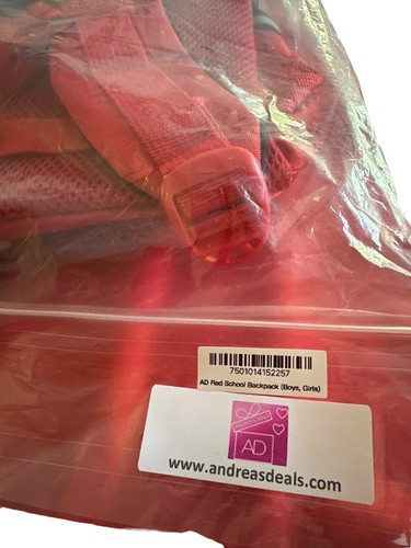 Neu mit Etikett AD roter Schulrucksack für 3-14 Jahre alte Jungen und Mädchen, britischer Stil - Bild 9 von 9
