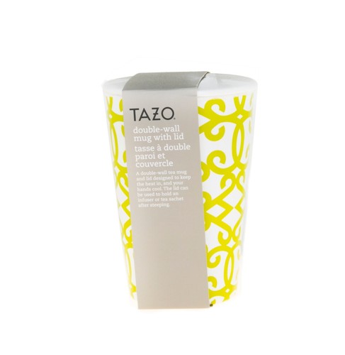 Bicchiere da viaggio Starbucks Tazo verde rococò vortice ceramica coperchio tazza 12 oz - Foto 2 di 3