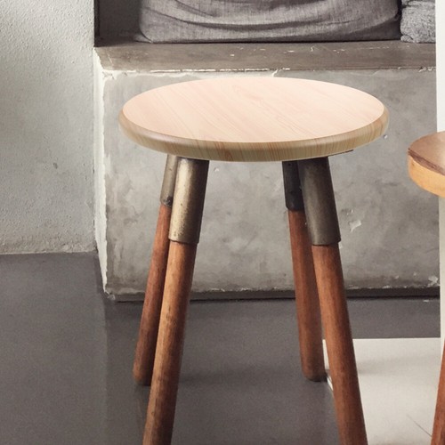 Wood Grain Stool Surface Office Round Barstool Cushion Seat Replacement - Picture 4 of 12