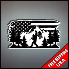 Bigfoot Sasquatch Yeti 7" x 3.9 Vinyl Decal Sticker Laptop Car USA Walk Across