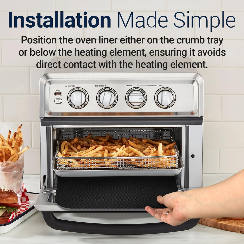 Non-Stick Reusable Air Fryer Oven Liners 4 Pack Heat Resistant
