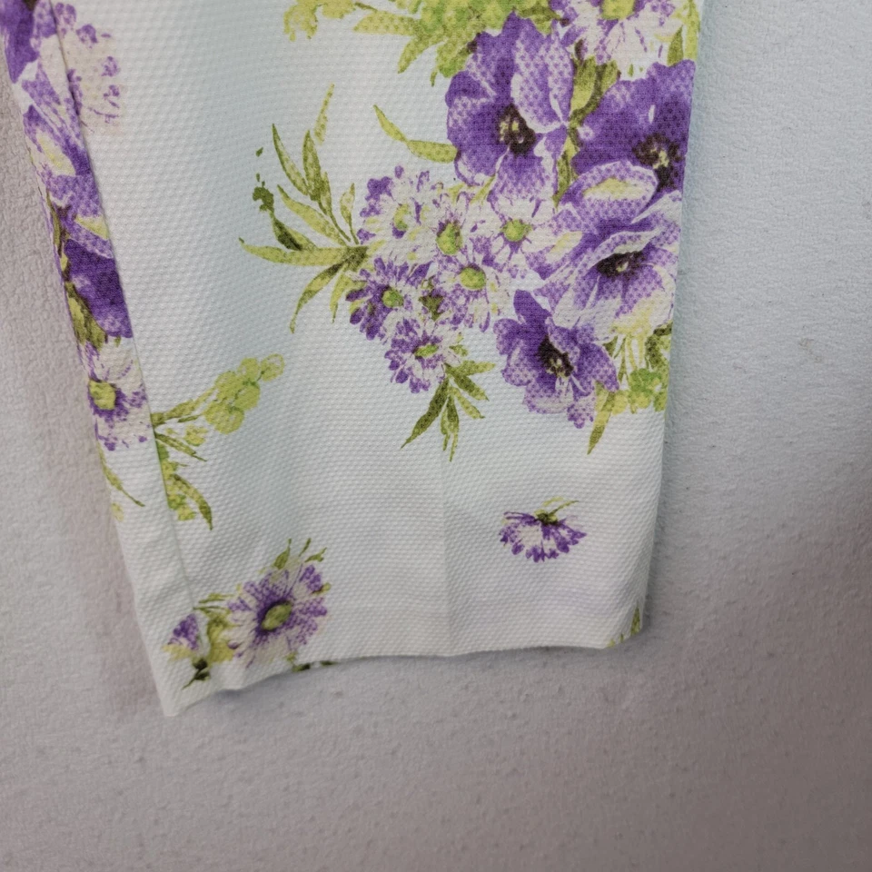 Karen Kane 女式白色花卉平底短裤中腰衬里 8 码 — 第 4/4 张图片