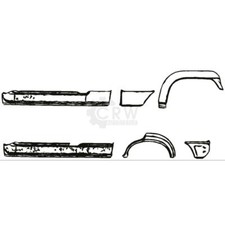 Seitenschweller links für Opel Corsa A 83-90 2-tür RCD