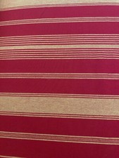 Red and Gold Stripe Print Fabric By the Yard F13