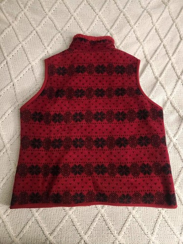 Women’s GREAT NORTHWEST Clothing Co. Red Snowflake Fleece Vest Size XL - Picture 6 of 6