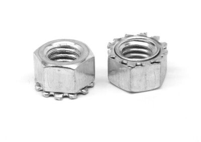 3/8''-16 Coarse KEPS Nut / Star Nut with Ext Tooth Lockwasher Zinc