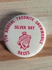 VTG. SILVER BAY, Minnesota Taconite Snowmobile Races Pinback Button~ Two Harbors — photo 3