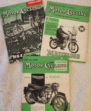 Vintage Motorcycling Magazines x3, 1957 - 1959, Brooklands, Silverstone, Normans