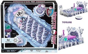 Monster-High-Doll-Abbey-Bominable-BED-of-ICE-Dead-Tired-Add-On-Furniture-PlaySet