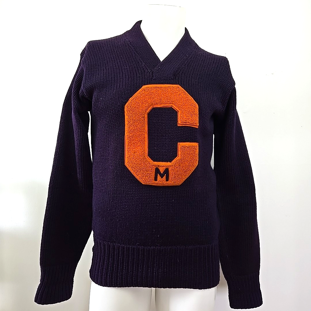 VTG 40s 50s O'Shea Knitting Mills Chicago Wool C Letterman Sweater