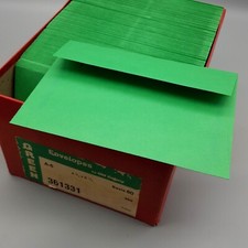 215 Green A-6 Envelopes 6.5" x 4.75" Moisten to Seal in Box by Old Colony