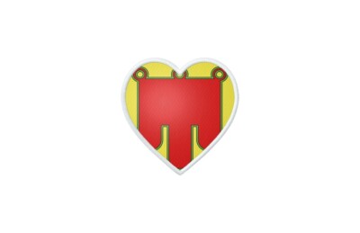 Patch badge ecusson imprime thermocollant drapeau coeur CGO congo RDC