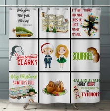 Christmas Vacation Themed Shower Curtain Uncle Eddie Serious Clark Movie Gift