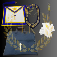 Masonic Regalia Blue Lodge Tyler Premium Quality Apron Set Big Deal