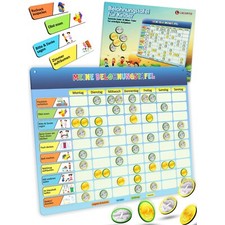 Belohnungstafel Kinder - inkl. 280 Magnete - Belohnungssystem Kinder