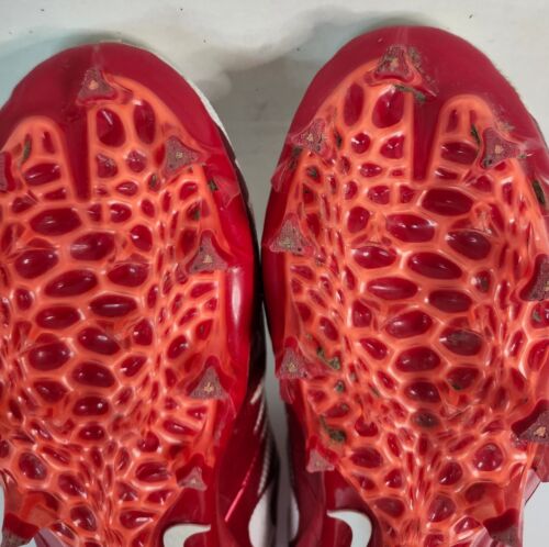 Nike Alpha Menace Pro Mid Hai Fußballschuhe Herren Größe 10 weiß rot geformt - Bild 8 von 10