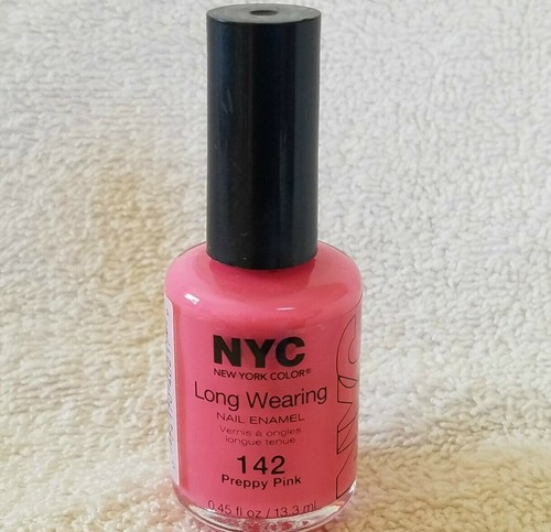 NYC***Long Wearing Nail Enamel***#142 PREPPY PINK~~~0.45 fl oz/13.3 ml~~~NEW