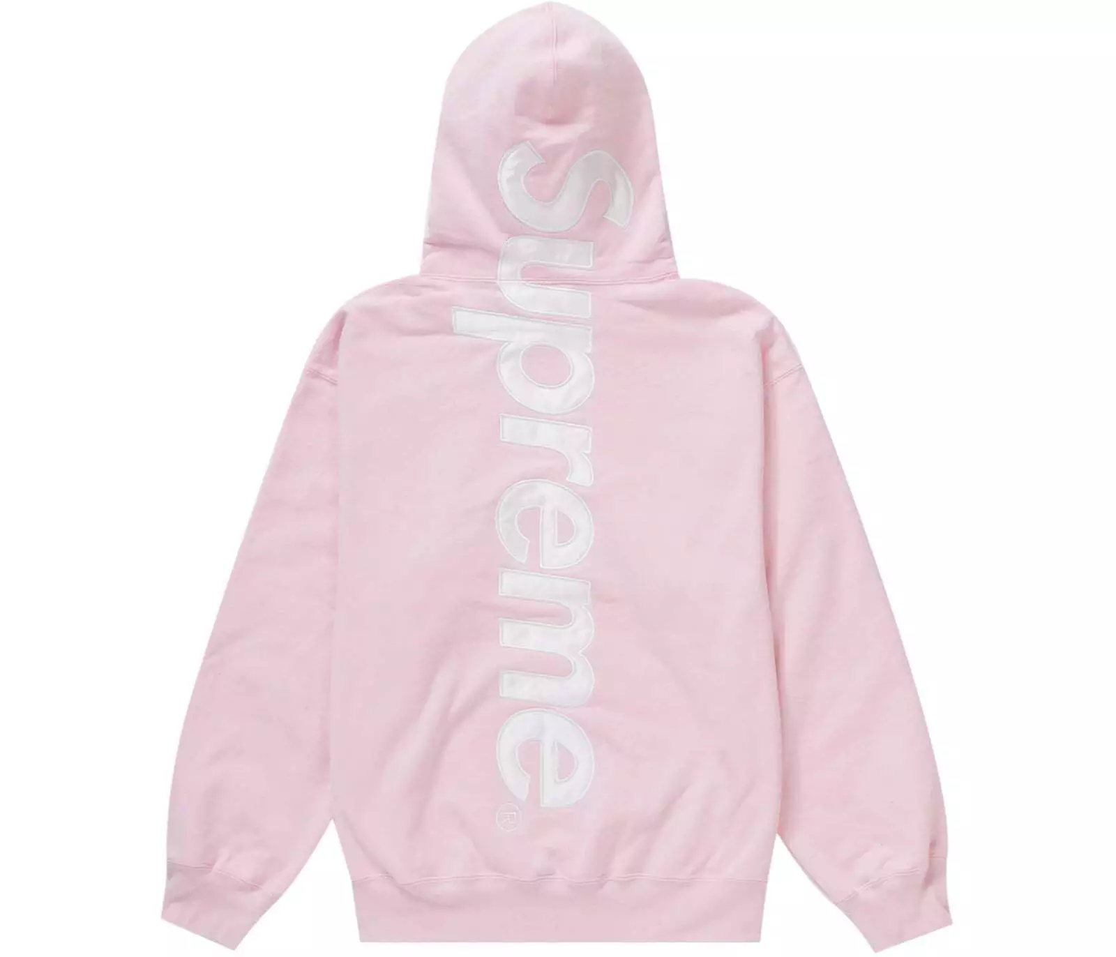 Sweat à capuche Supreme Satin Applique (FW23) rose clair