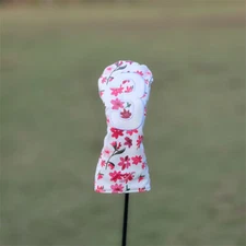 Pink Herry Blossom Print Golf Club Head Cover Driver Woods Hybrid UT Head Covers