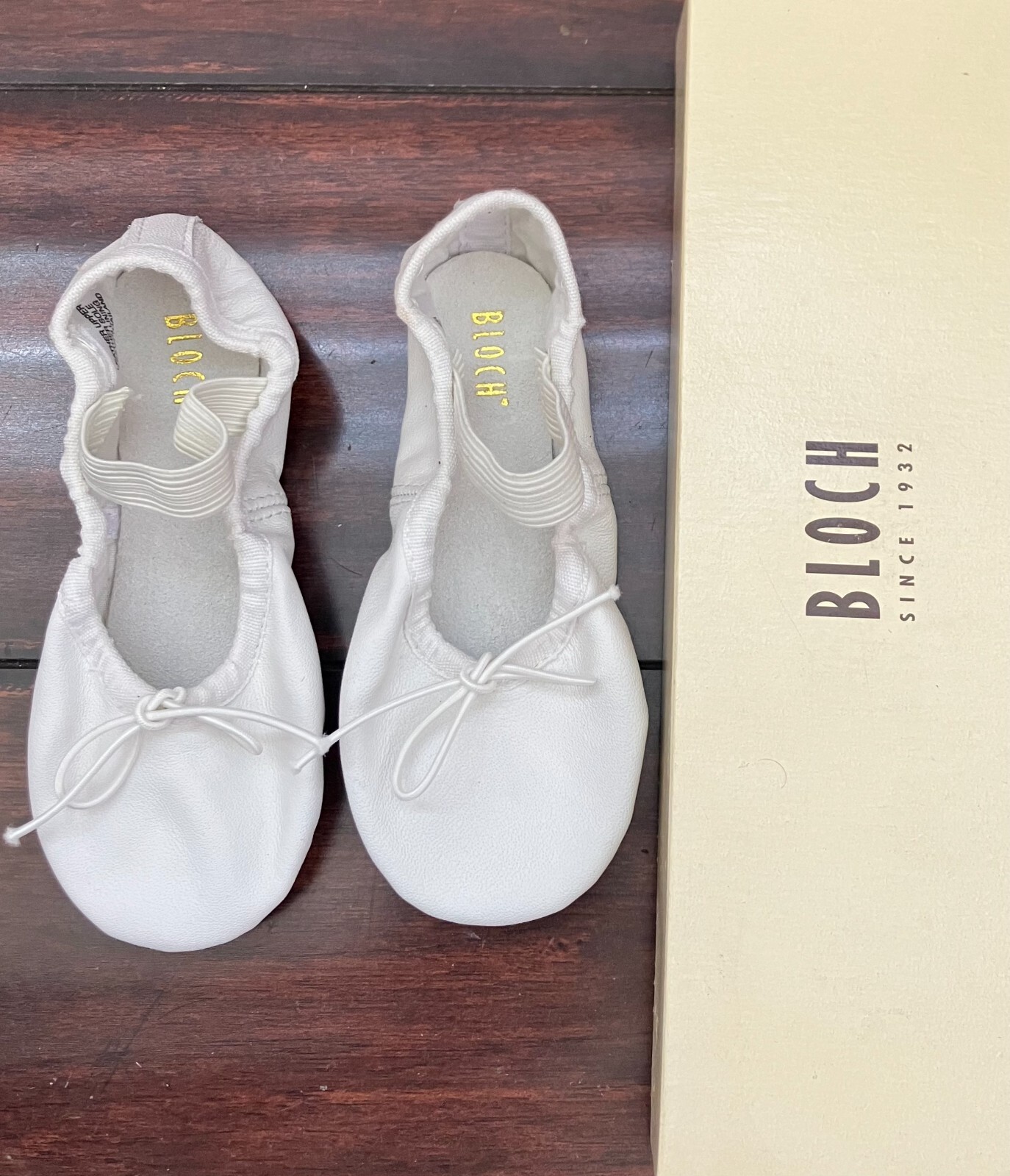 New Bloch Dansoft #S0205G TODDLER & CHILD White Leather Ball