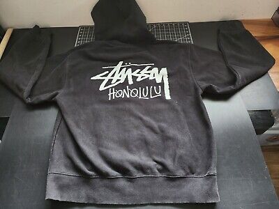 Stussy Honolulu Full Zip Hoodie Jacket Adult XL Black Stussy Honolulu Full Zip Hoodie Jacket Adult XL Black