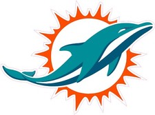 Miami Dolphins Football Vinyl Decal Sticker Car Truck Bumper Tumbler Mug